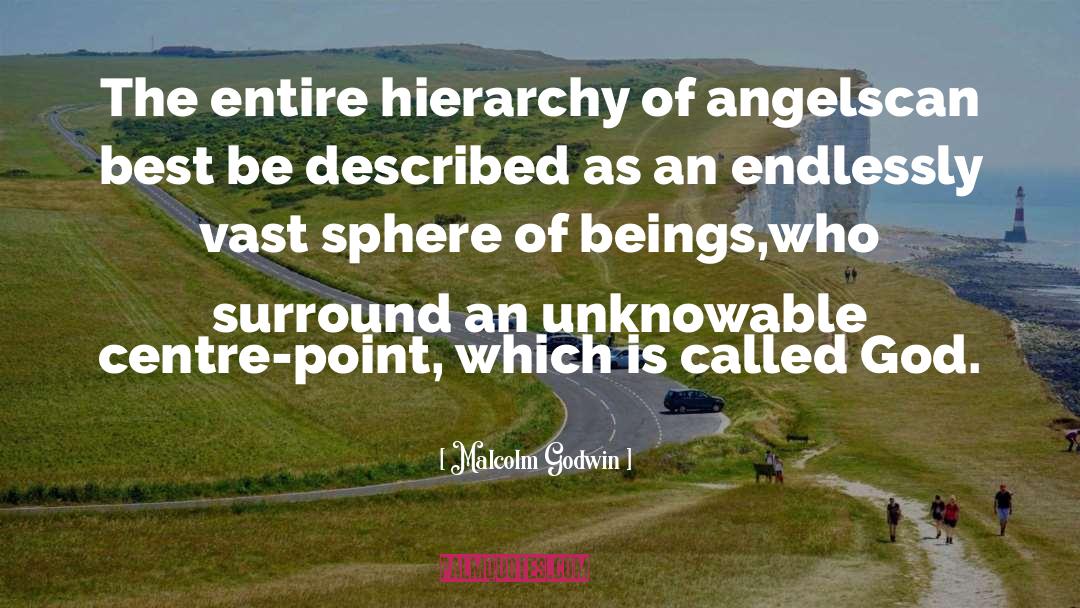 Malcolm Godwin Quotes: The entire hierarchy of angels<br>can