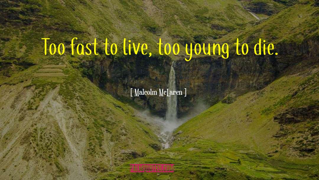 Malcolm McLaren Quotes: Too fast to live, too