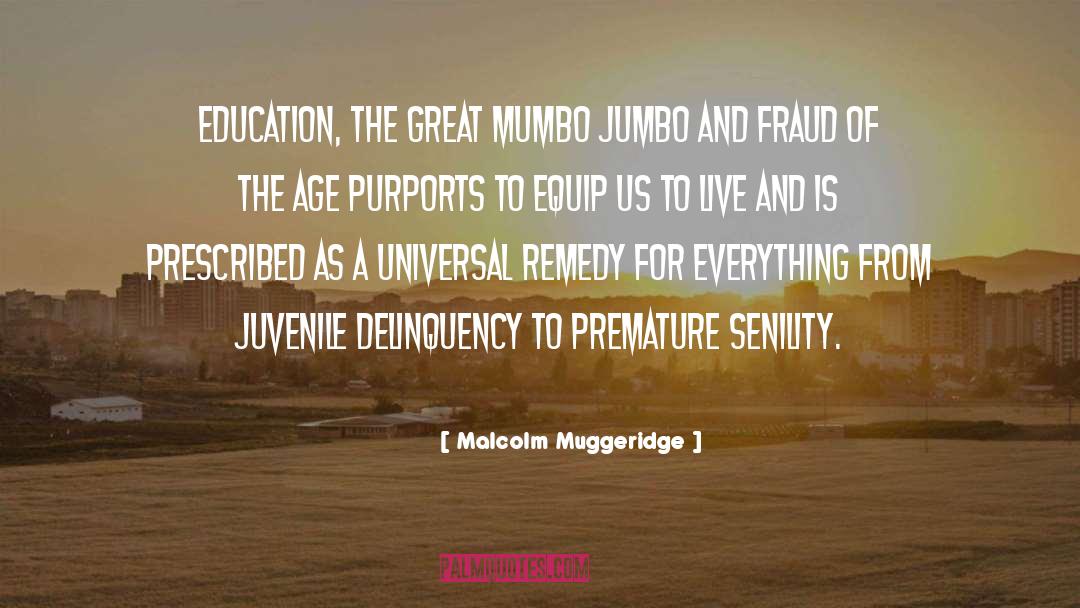 Malcolm Muggeridge Quotes: Education, the great mumbo jumbo