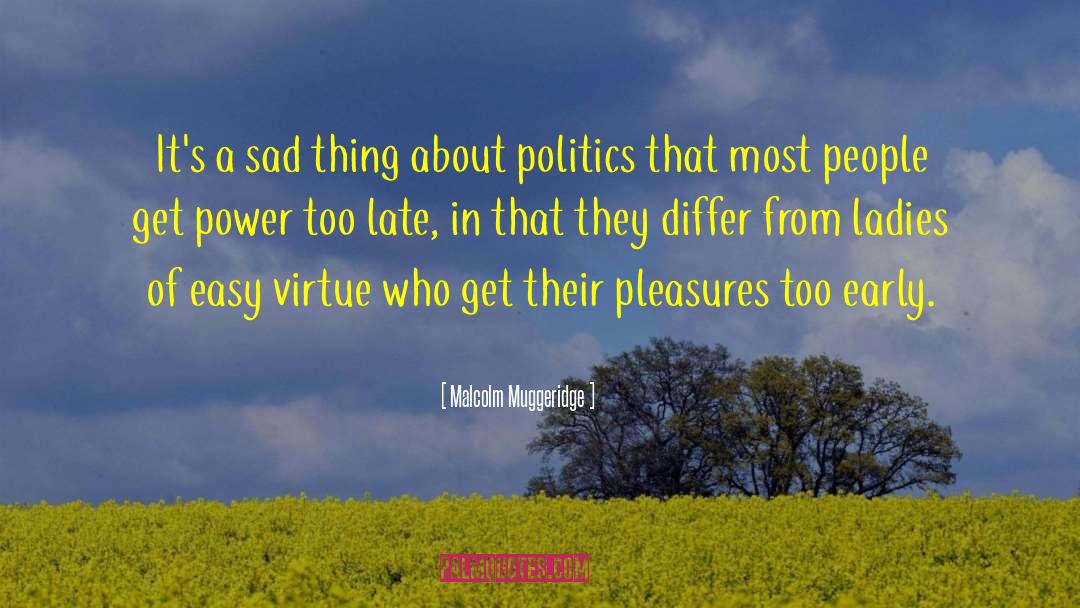 Malcolm Muggeridge Quotes: It's a sad thing about