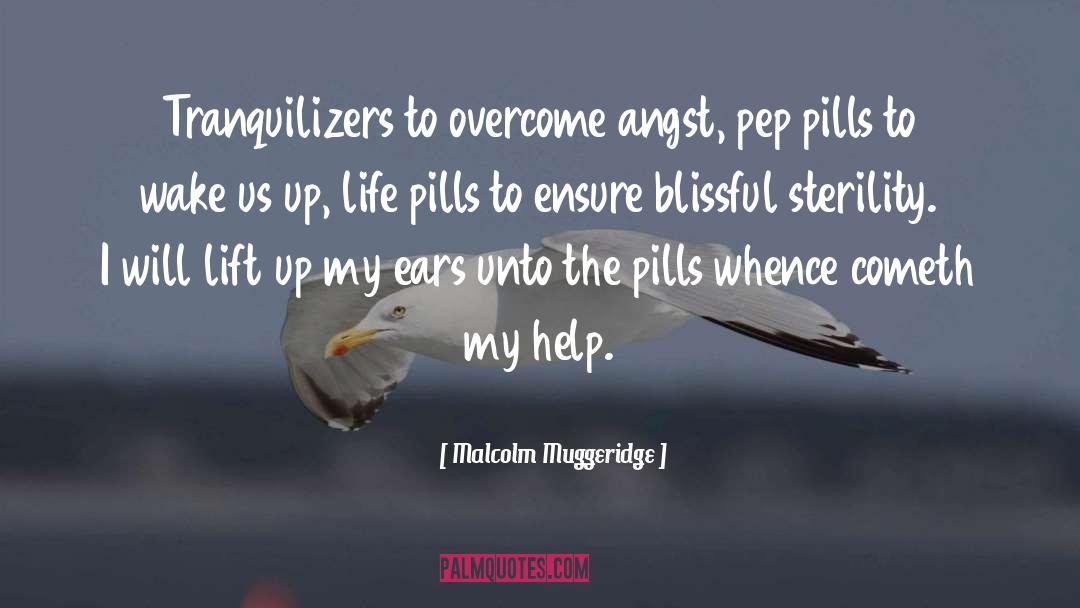 Malcolm Muggeridge Quotes: Tranquilizers to overcome angst, pep