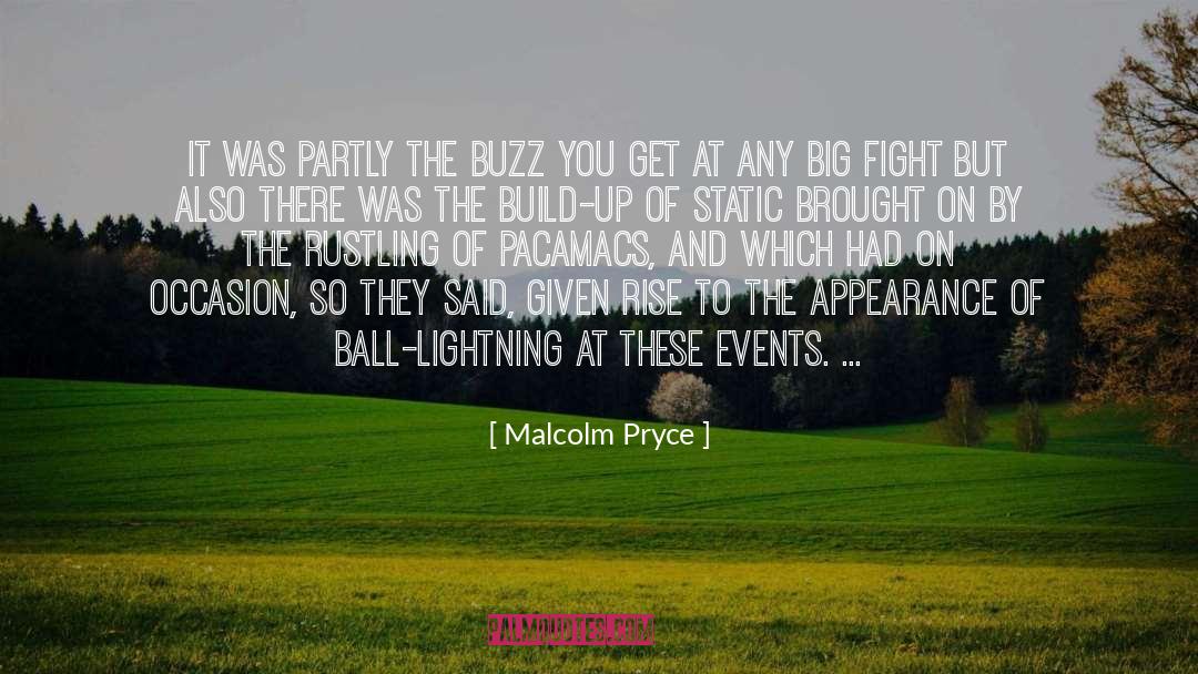 Malcolm Pryce Quotes: It was partly the buzz