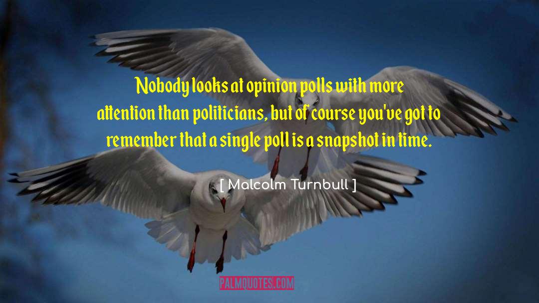 Malcolm Turnbull Quotes: Nobody looks at opinion polls