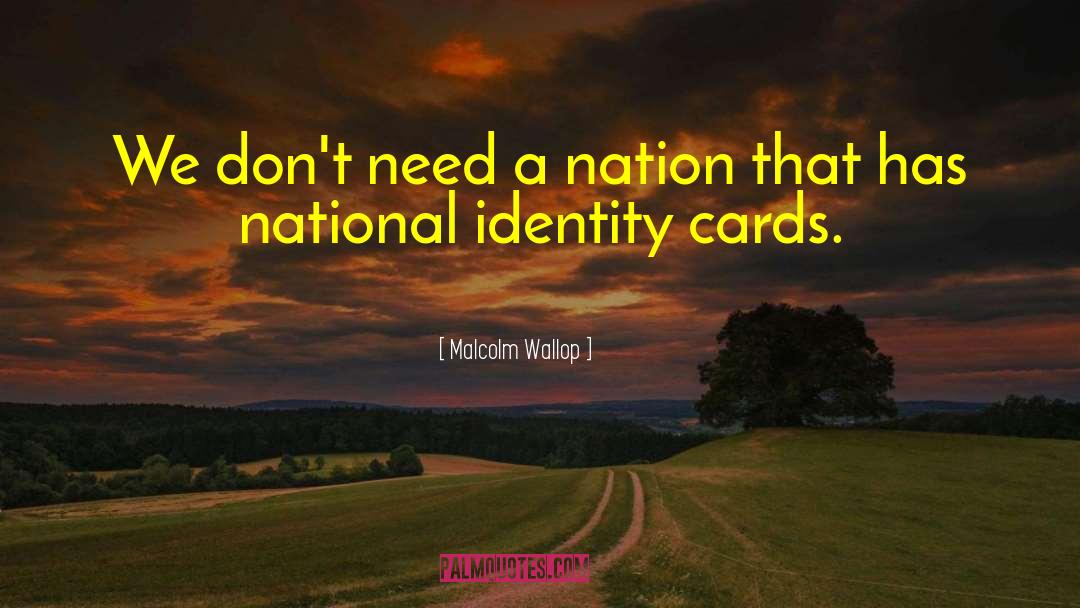 Malcolm Wallop Quotes: We don't need a nation