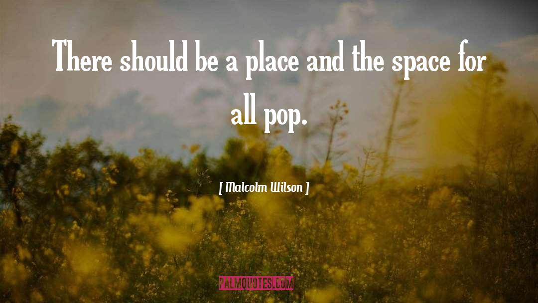 Malcolm Wilson Quotes: There should be a place