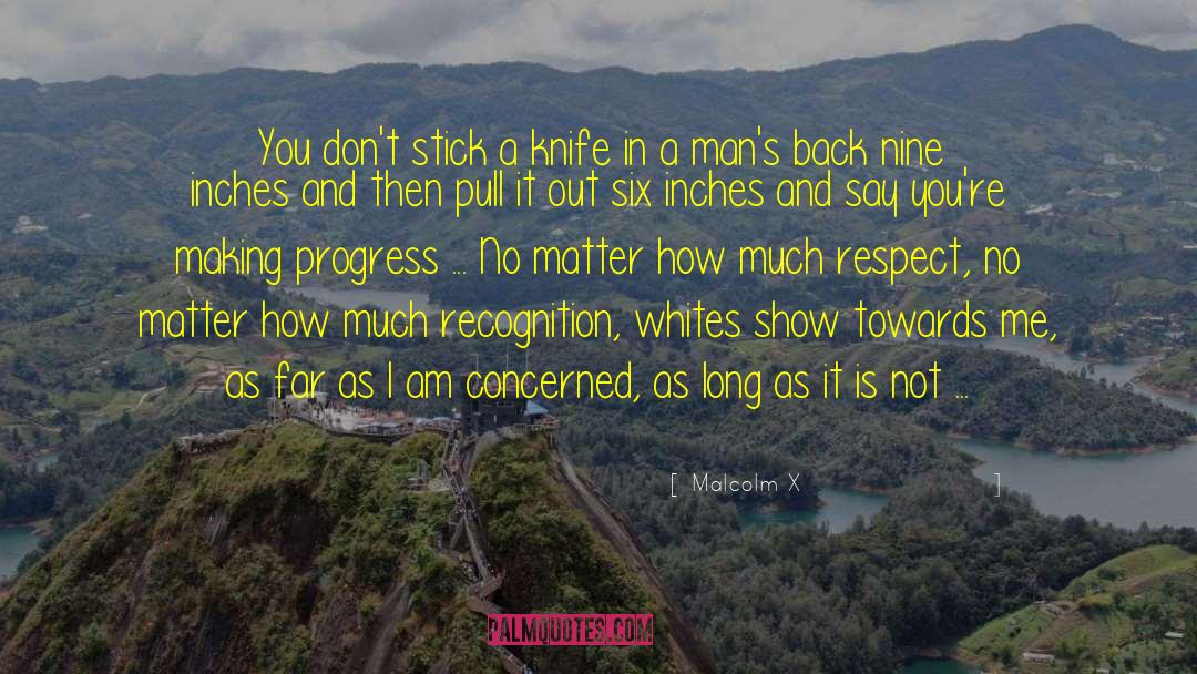 Malcolm X Quotes: You don't stick a knife