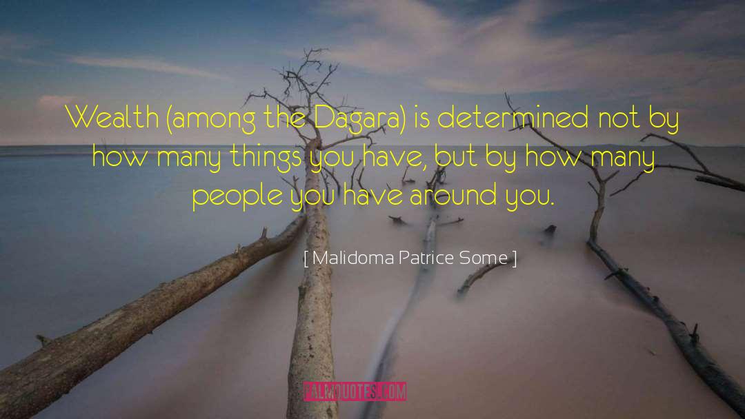 Malidoma Patrice Some Quotes: Wealth (among the Dagara) is