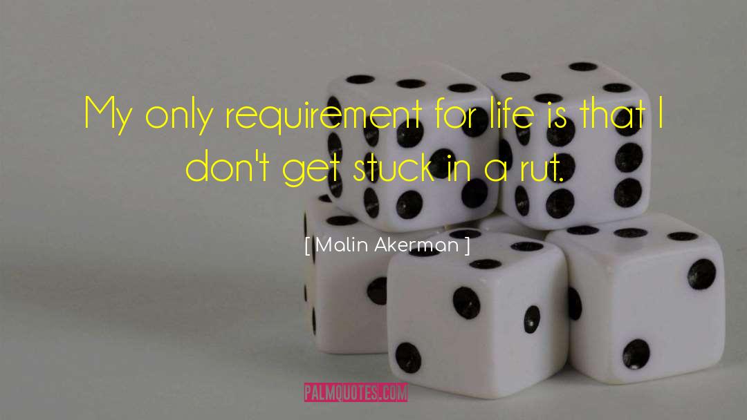 Malin Akerman Quotes: My only requirement for life