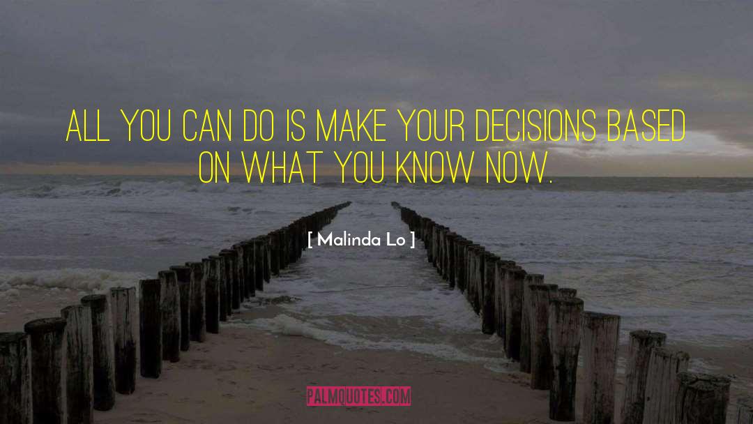 Malinda Lo Quotes: All you can do is