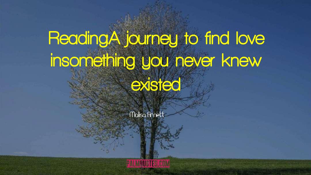 Malisa Arnett Quotes: Reading:<br />A journey to find