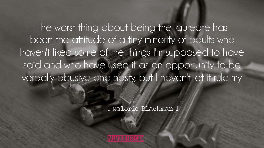 Malorie Blackman Quotes: The worst thing about being