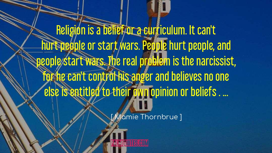 Mamie Thornbrue Quotes: Religion is a belief or