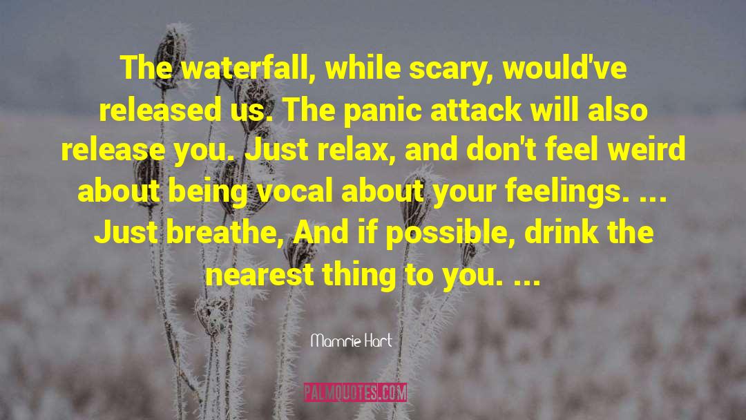 Mamrie Hart Quotes: The waterfall, while scary, would've