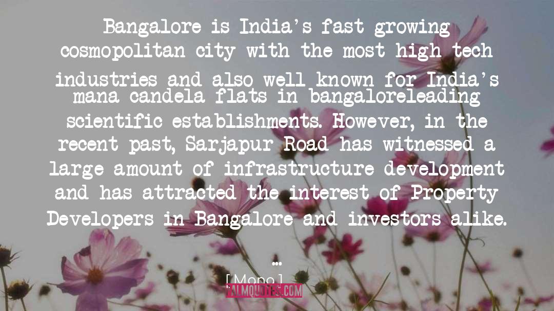 Mana Quotes: Bangalore is India's fast growing