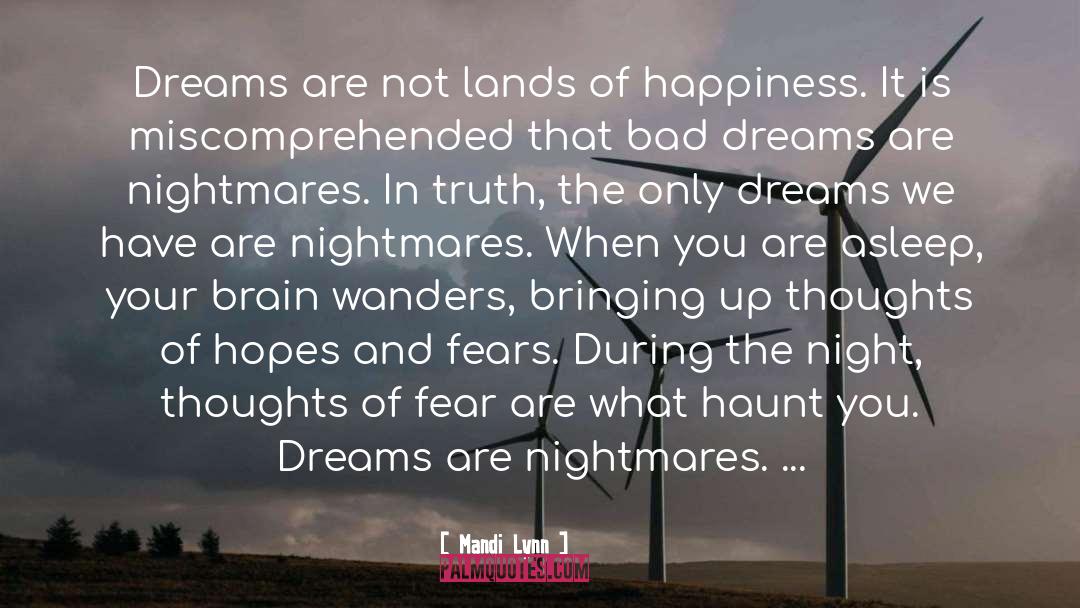 Mandi Lynn Quotes: Dreams are not lands of