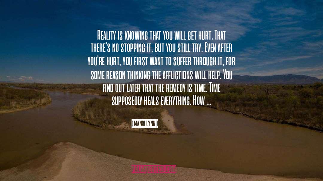 Mandi Lynn Quotes: Reality is knowing that you