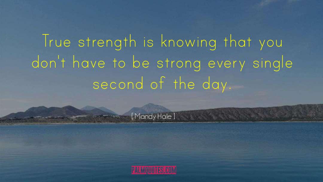 Mandy Hale Quotes: True strength is knowing that