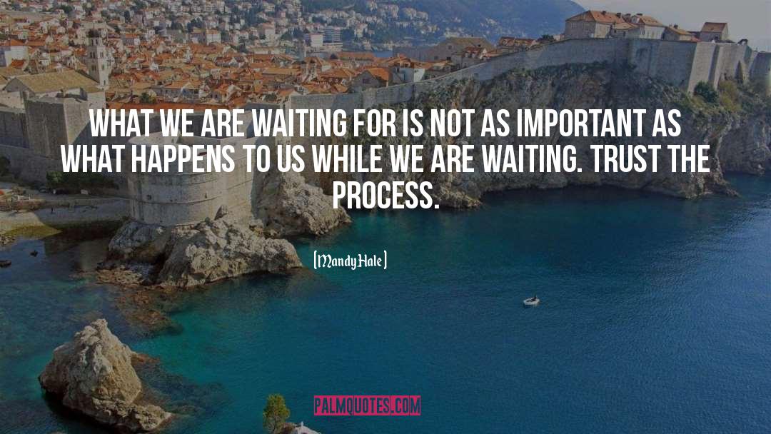 Mandy Hale Quotes: What we are waiting for