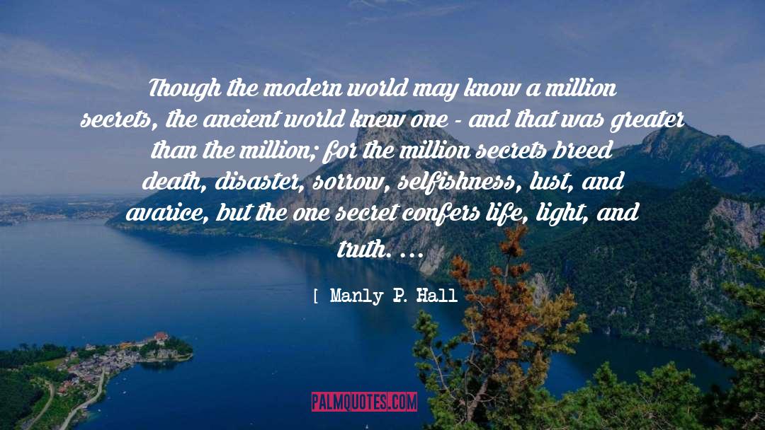 Manly P. Hall Quotes: Though the modern world may