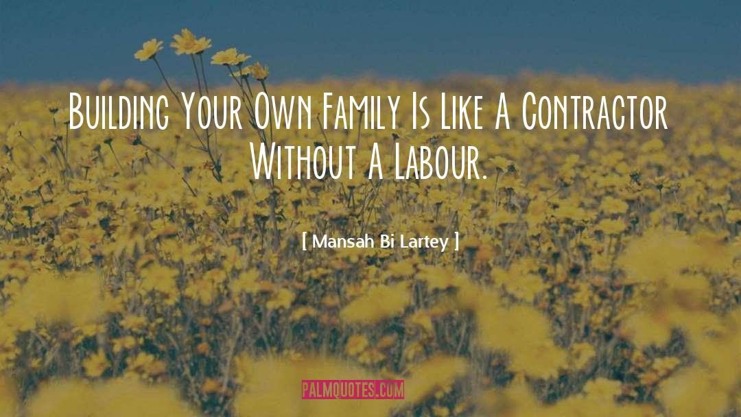 Mansah Bi Lartey Quotes: Building Your Own Family Is