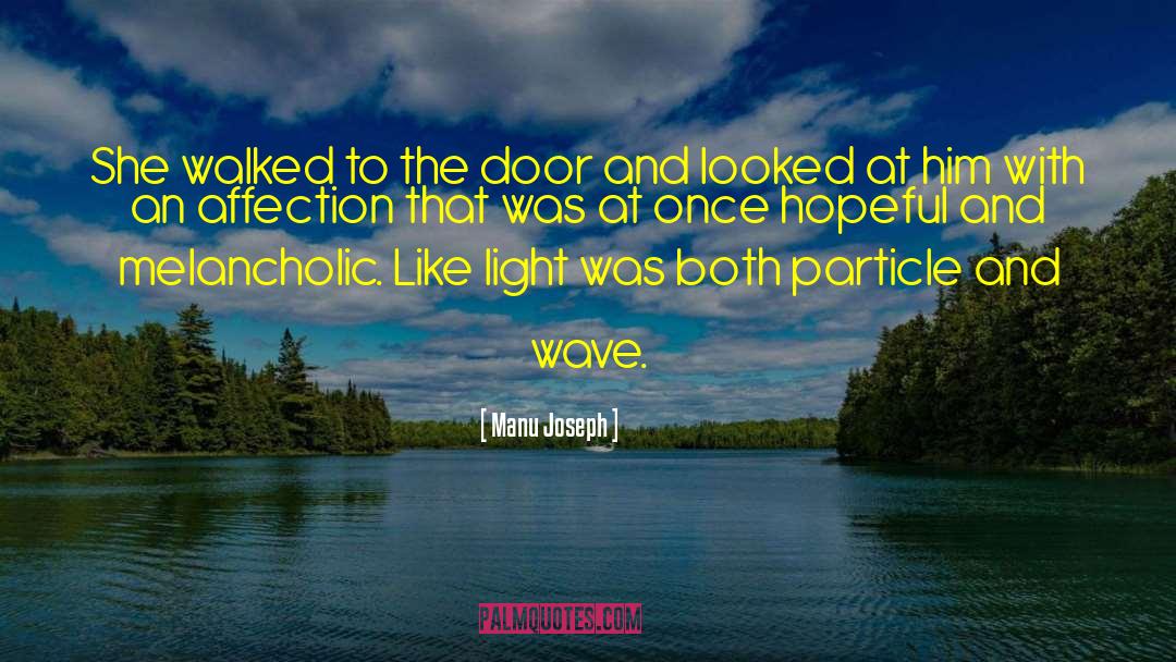 Manu Joseph Quotes: She walked to the door