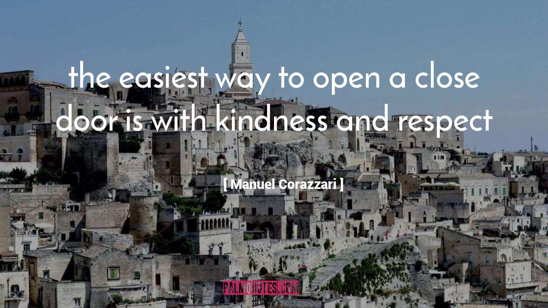 Manuel Corazzari Quotes: the easiest way to open