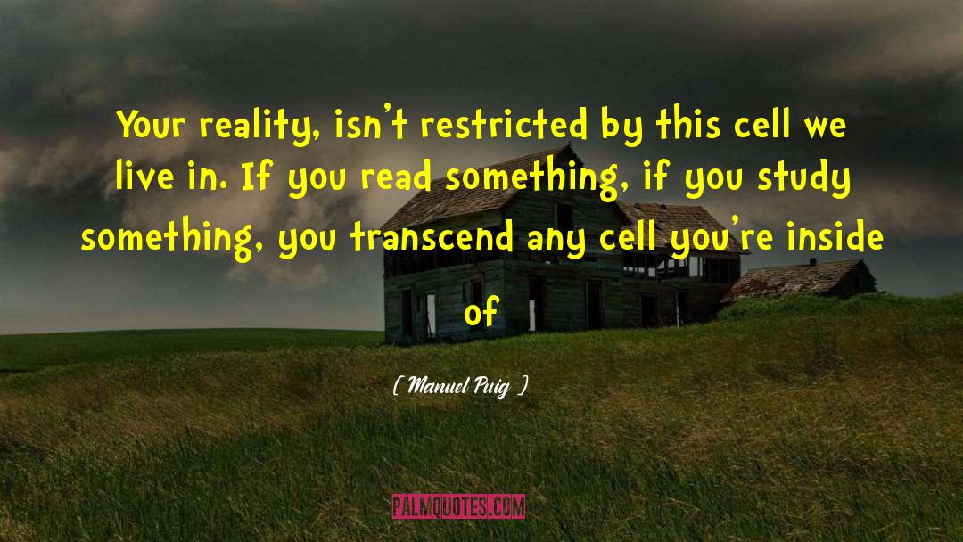 Manuel Puig Quotes: Your reality, isn't restricted by