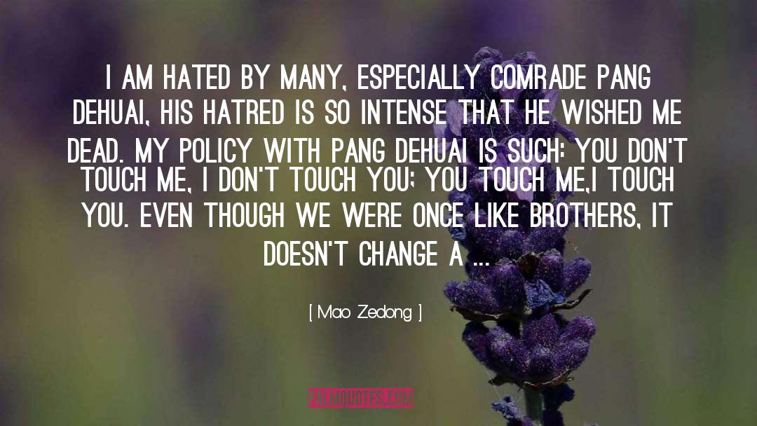 Mao Zedong Quotes: I am hated by many,