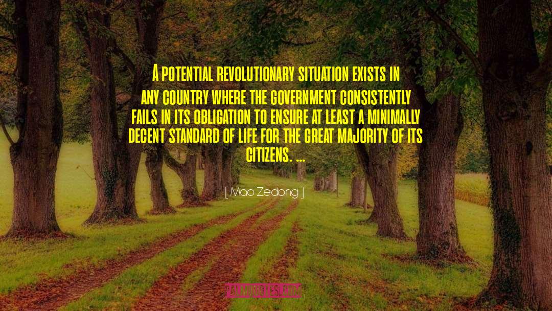 Mao Zedong Quotes: A potential revolutionary situation exists