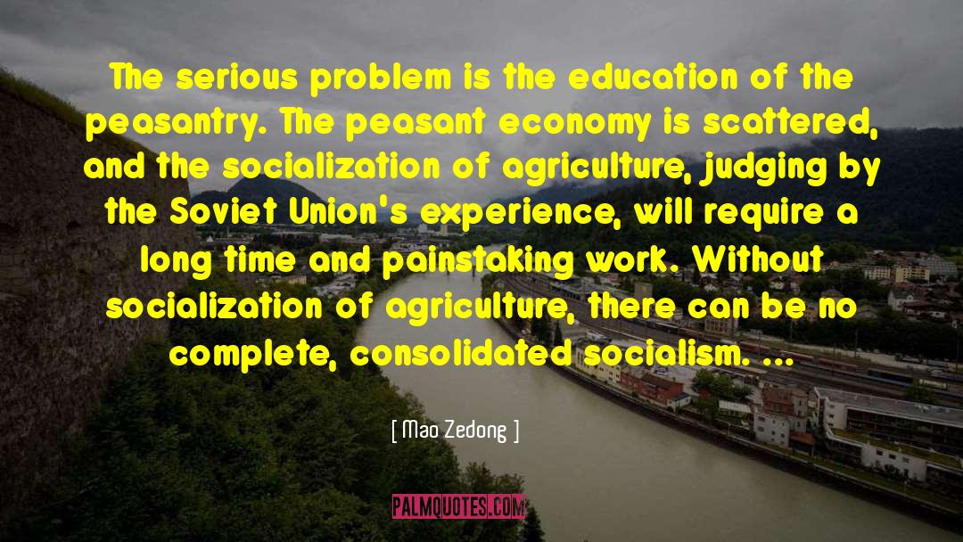 Mao Zedong Quotes: The serious problem is the