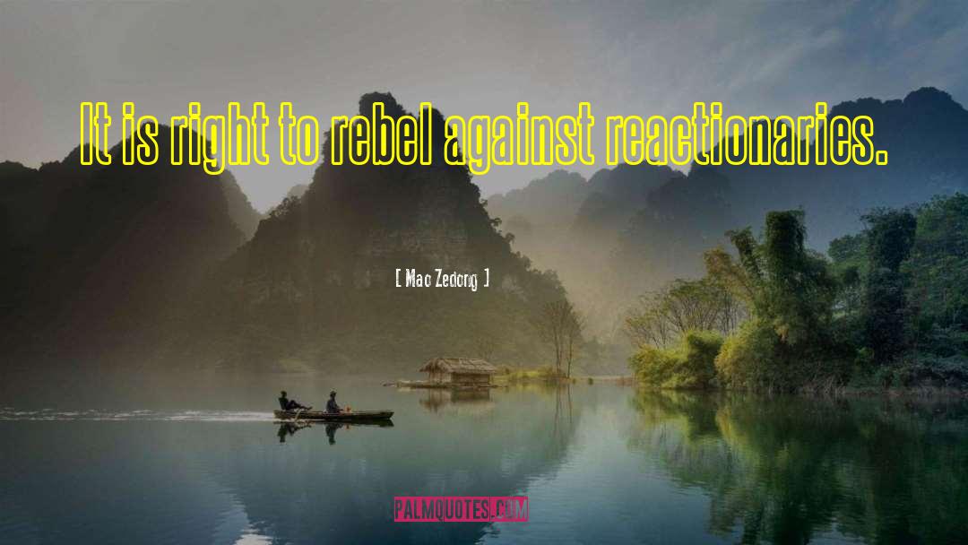 Mao Zedong Quotes: It is right to rebel