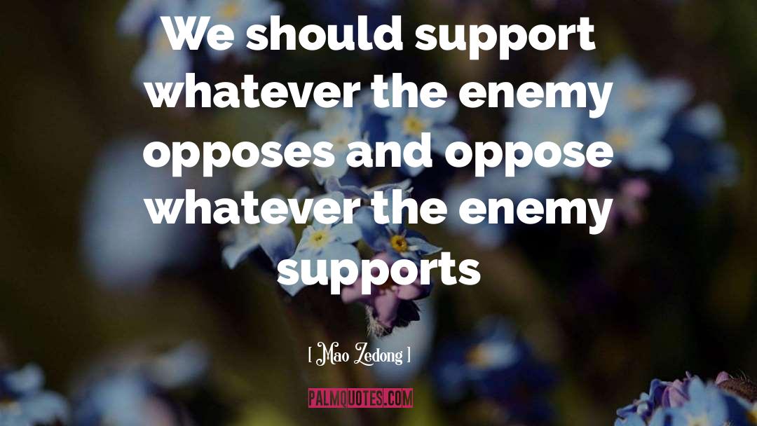 Mao Zedong Quotes: We should support whatever the