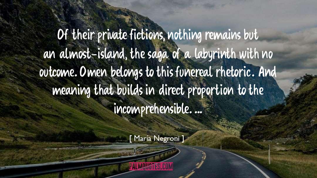 María Negroni Quotes: Of their private fictions, nothing