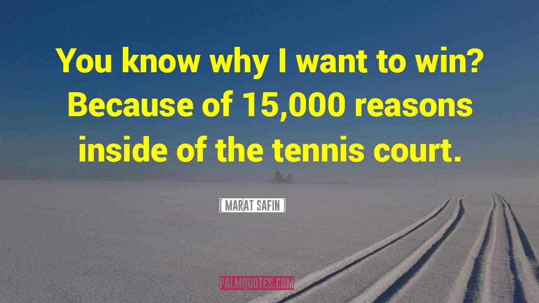 Marat Safin Quotes: You know why I want