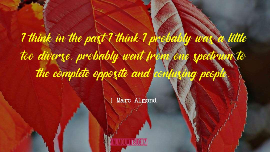 Marc Almond Quotes: I think in the past