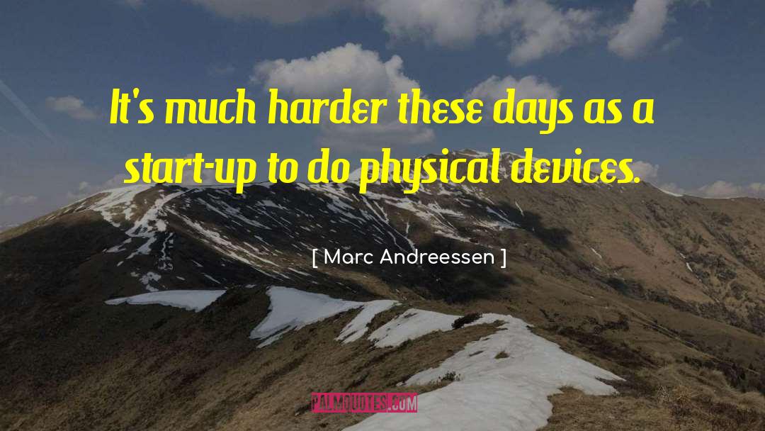 Marc Andreessen Quotes: It's much harder these days