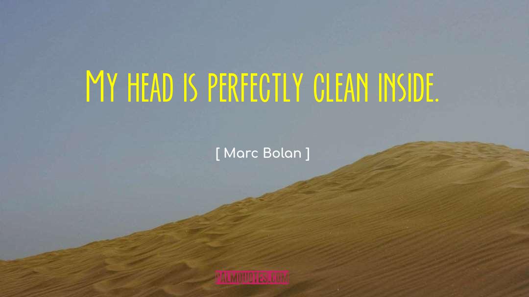 Marc Bolan Quotes: My head is perfectly clean