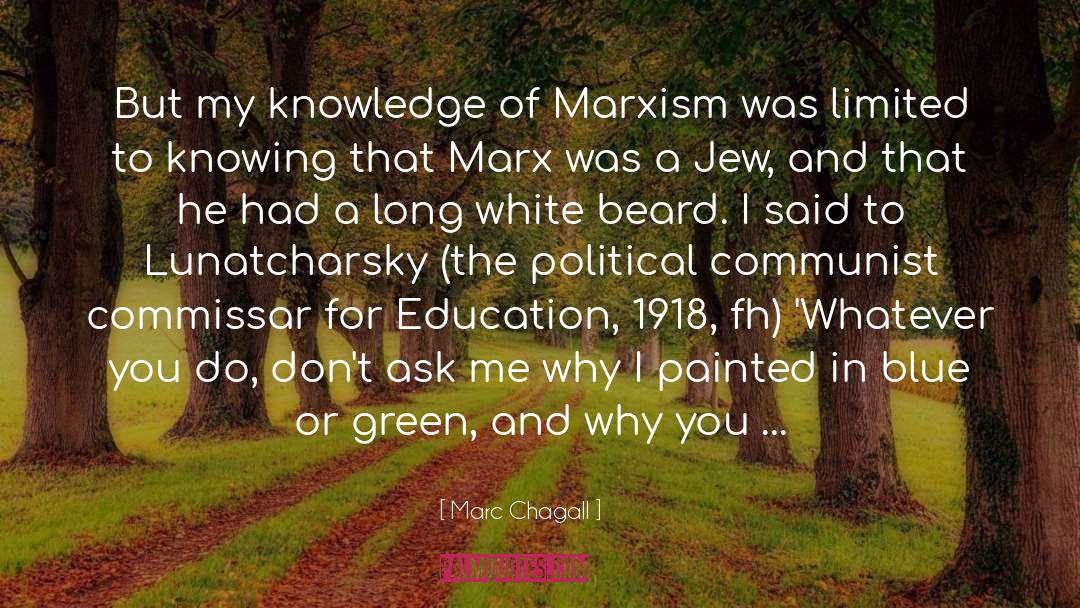 Marc Chagall Quotes: But my knowledge of Marxism