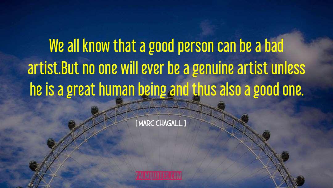 Marc Chagall Quotes: We all know that a