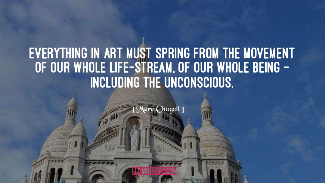 Marc Chagall Quotes: Everything in art must spring