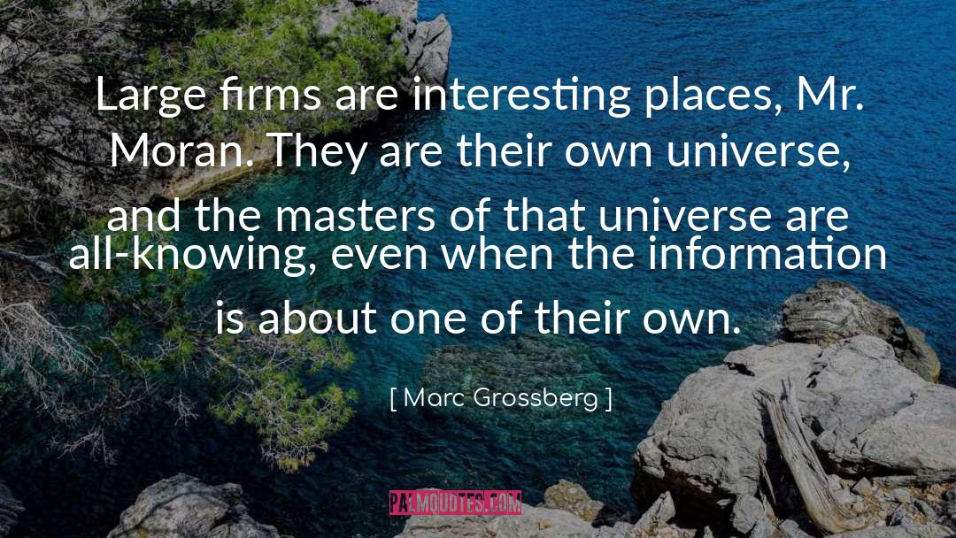 Marc Grossberg Quotes: Large firms are interesting places,
