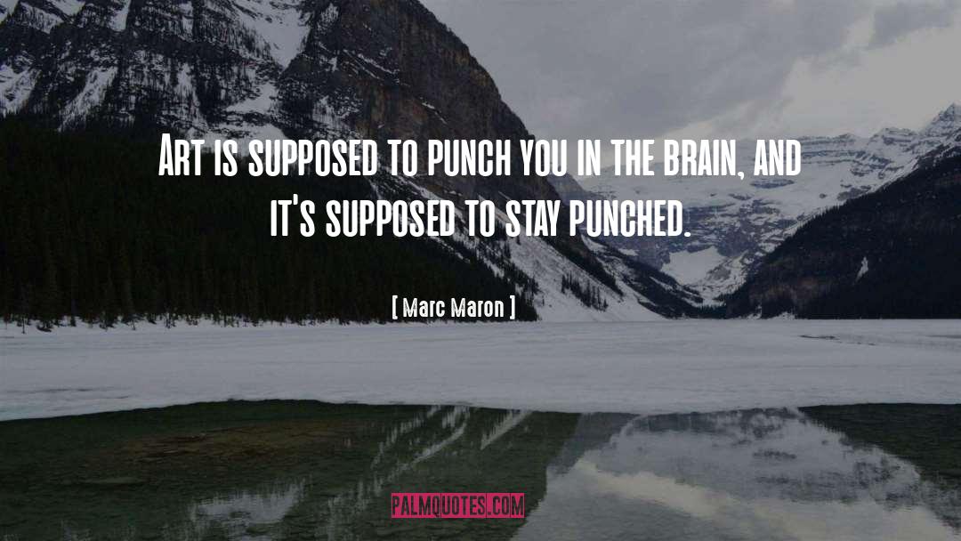 Marc Maron Quotes: Art is supposed to punch