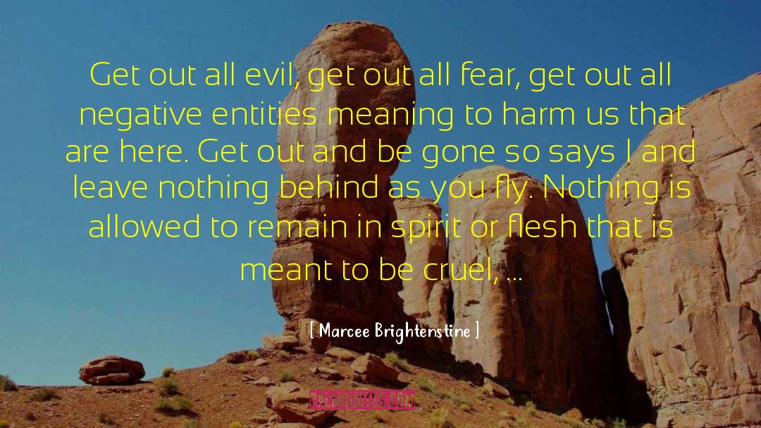 Marcee Brightenstine Quotes: Get out all evil, get