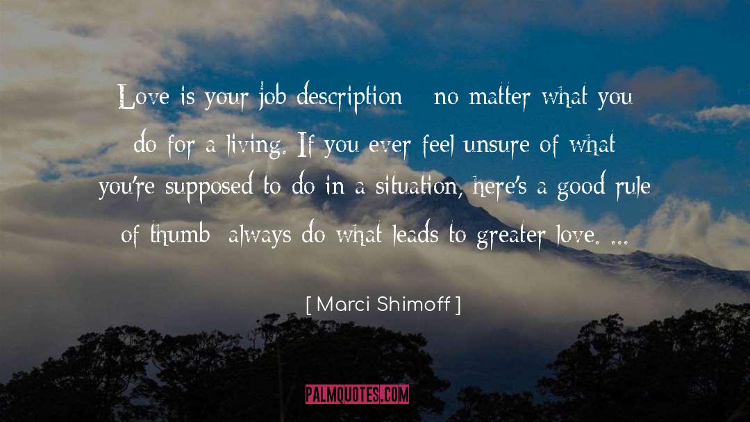 Marci Shimoff Quotes: Love is your job description