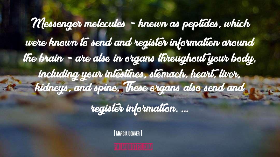 Marcia Conner Quotes: Messenger molecules - known as