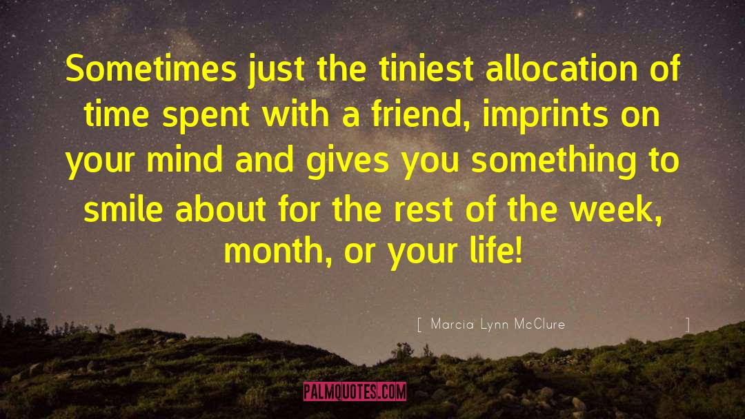 Marcia Lynn McClure Quotes: Sometimes just the tiniest allocation