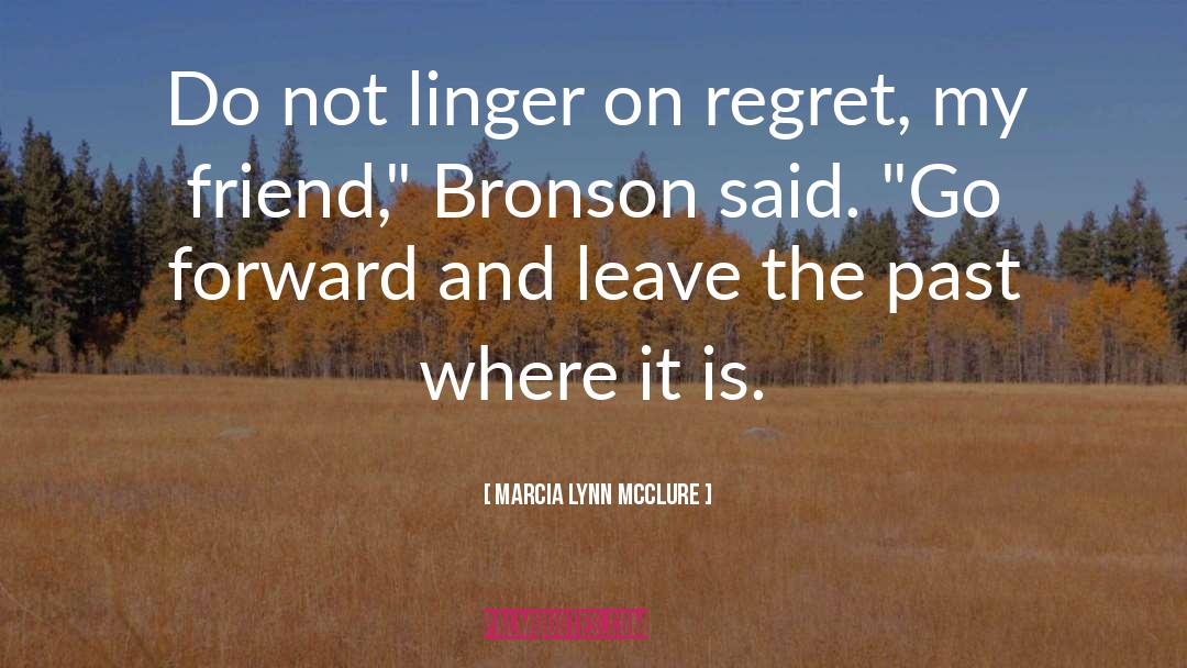 Marcia Lynn McClure Quotes: Do not linger on regret,