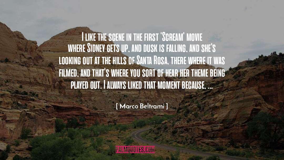 Marco Beltrami Quotes: I like the scene in