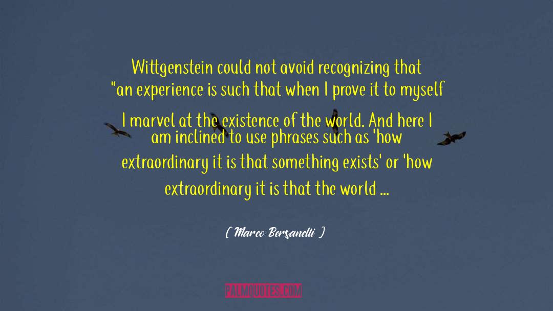 Marco Bersanelli Quotes: Wittgenstein could not avoid recognizing