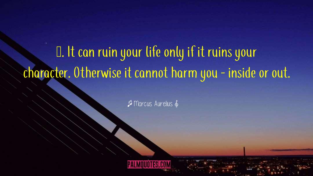 Marcus Aurelius Quotes: 8. It can ruin your